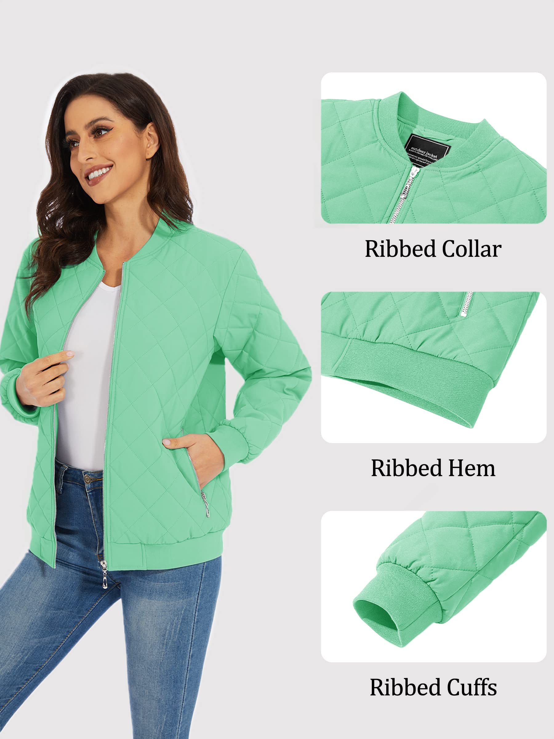 Foto 6 pulgar | Chaqueta Tacvasen Para Mujer, Acolchada, De Invierno, Color Verde Ligero, Talla L - Venta Internacional.