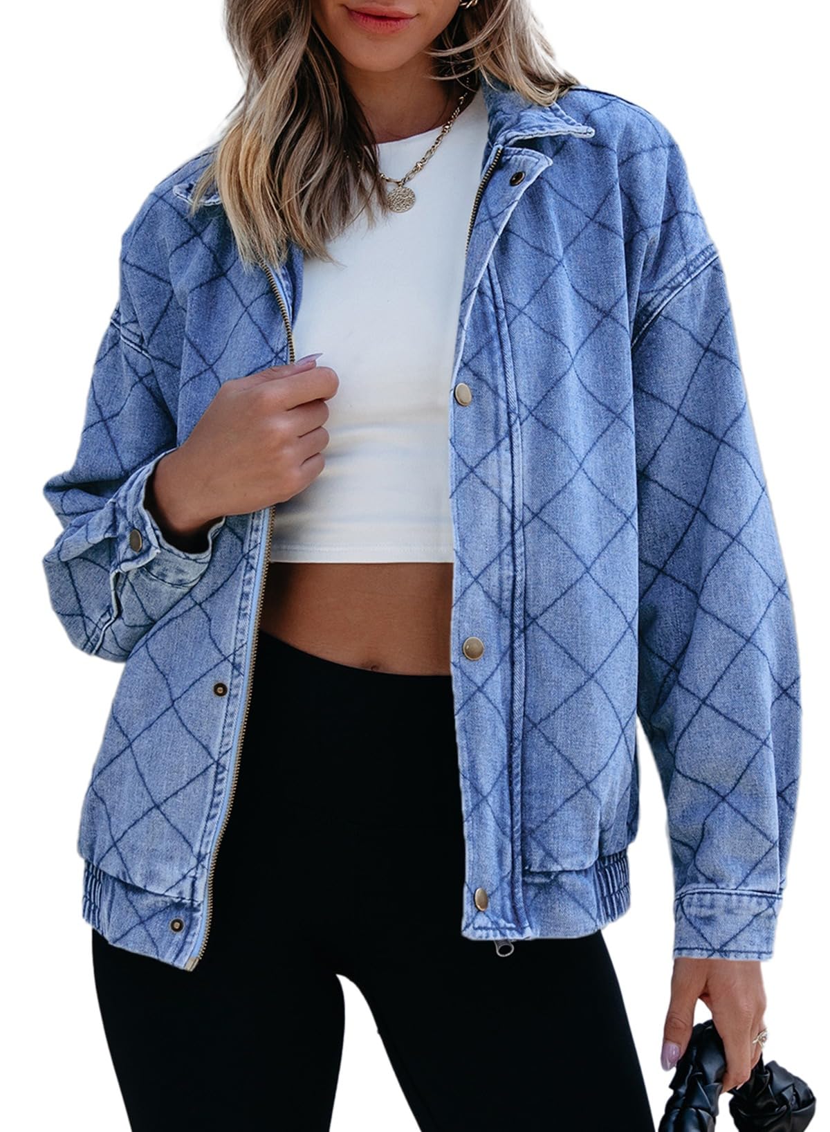 Foto 1 | Chaqueta Vaquera Sidefeel Zimbaplatinum De Manga Larga Extragrande - Venta Internacional.