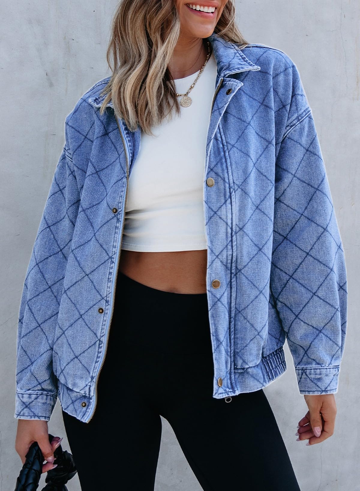 Foto 4 | Chaqueta Vaquera Sidefeel Zimbaplatinum De Manga Larga Extragrande - Venta Internacional.