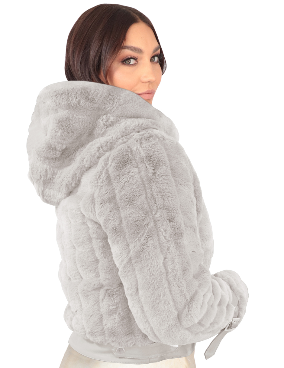 Foto 4 pulgar | Chamarra Mujer Roosevelt Natalia-mh2406 Pork Beige