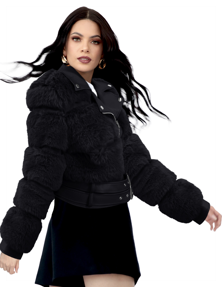 Foto 4 pulgar | Chamarra Mujer Roosevelt Natalia-mh2401 Black