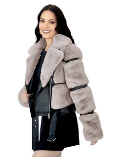 Foto 2 | Chamarra Mujer Roosevelt Natalia-mh2402 Black Pork Beige