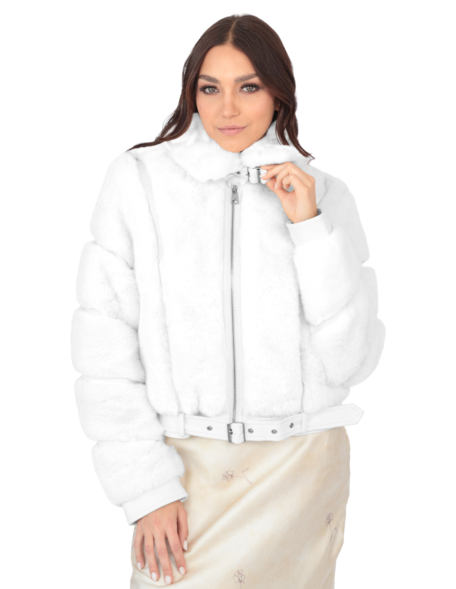 Foto 2 pulgar | Chamarra Mujer Roosevelt Natalia-mh2403 Off White