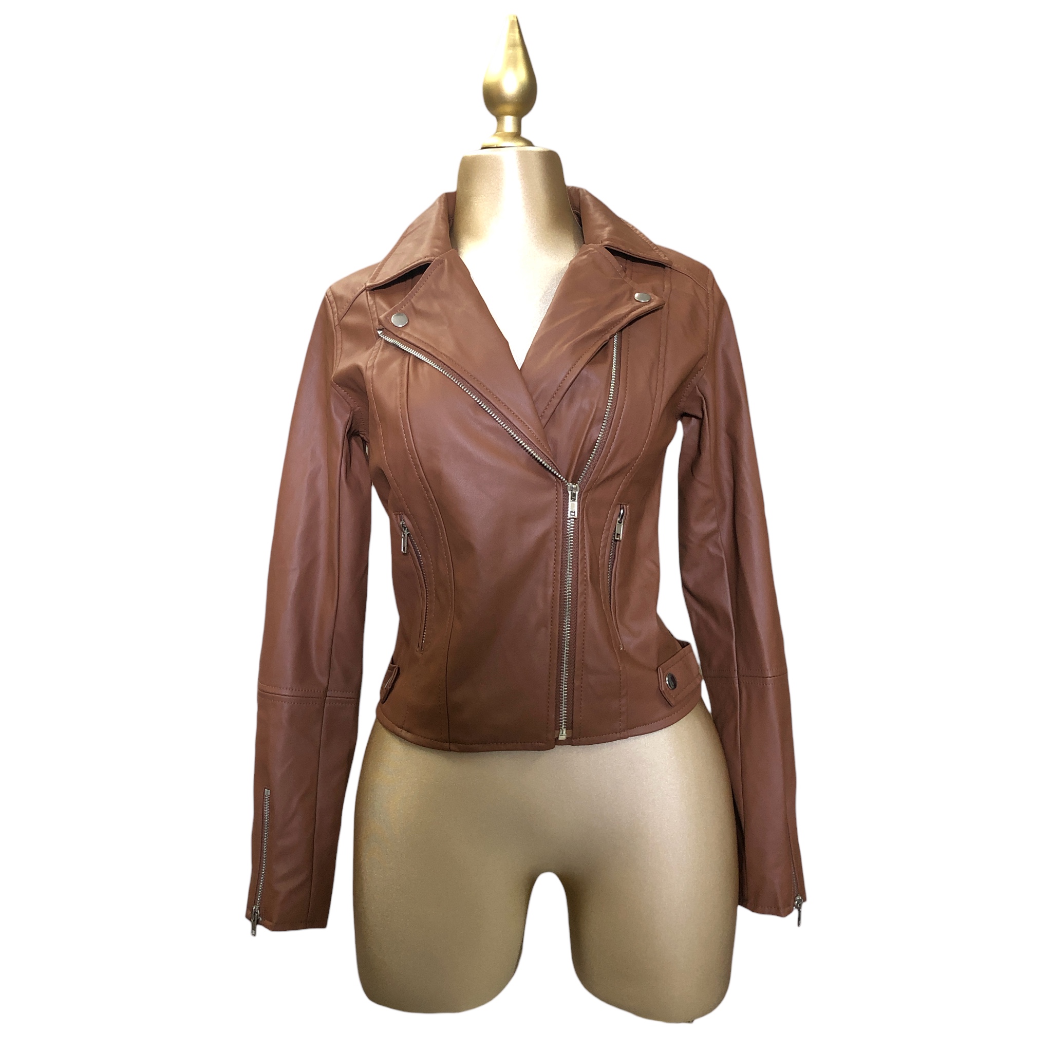 Foto 1 | Chaqueta Café Tipo Piel Lc