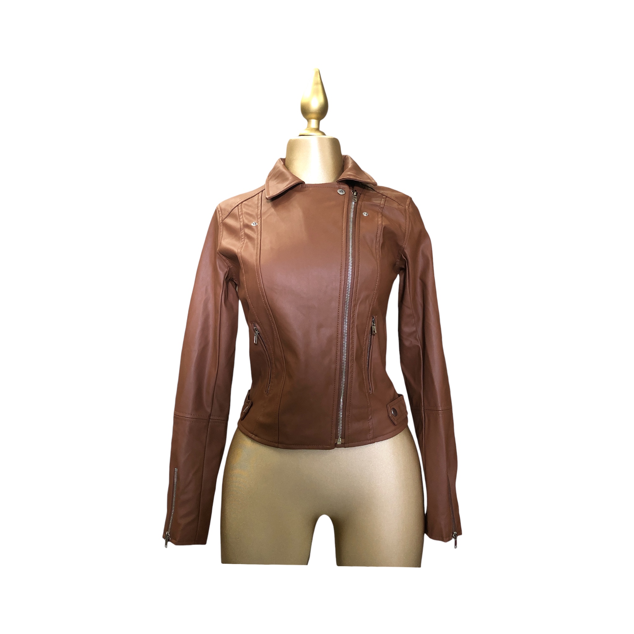 Foto 3 | Chaqueta Café Tipo Piel Lc