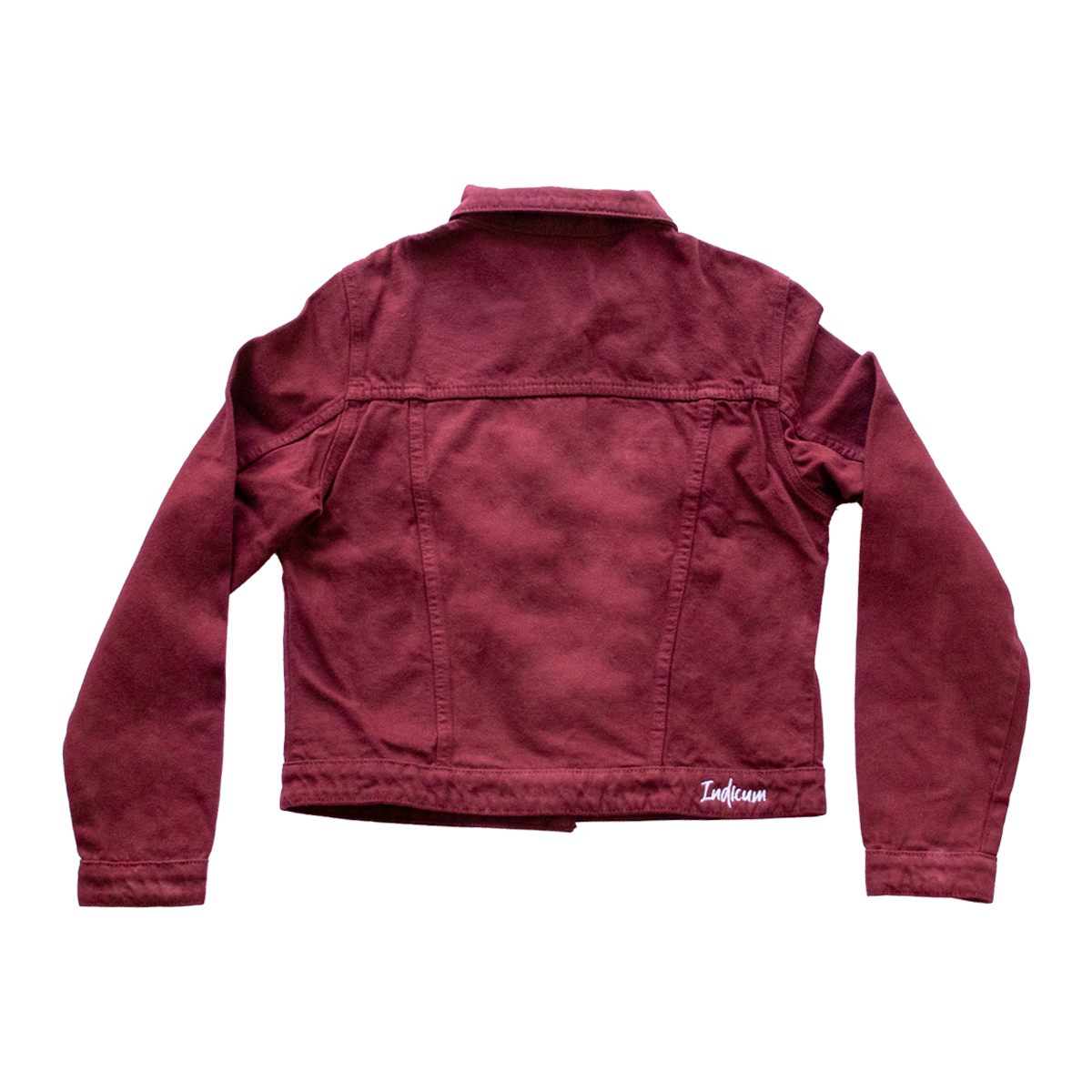 Foto 4 | Chamarra de Mezclilla Indicum Denim Vino para Mujer