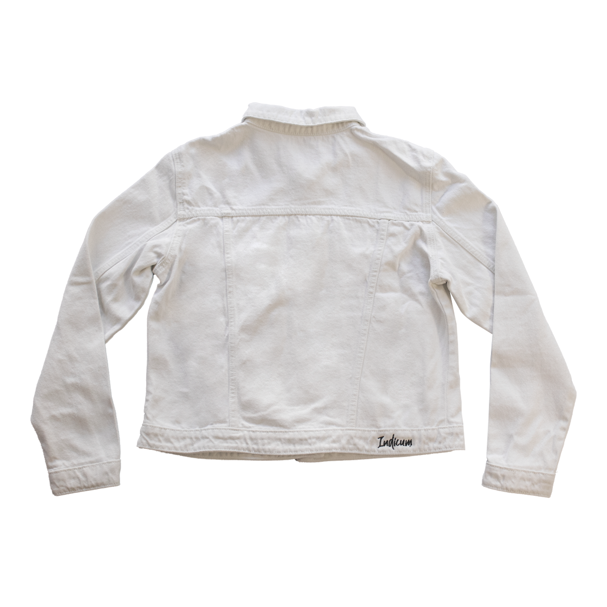 Foto 5 pulgar | Chamarra de Mezclilla Indicum Denim Blanca para Mujer