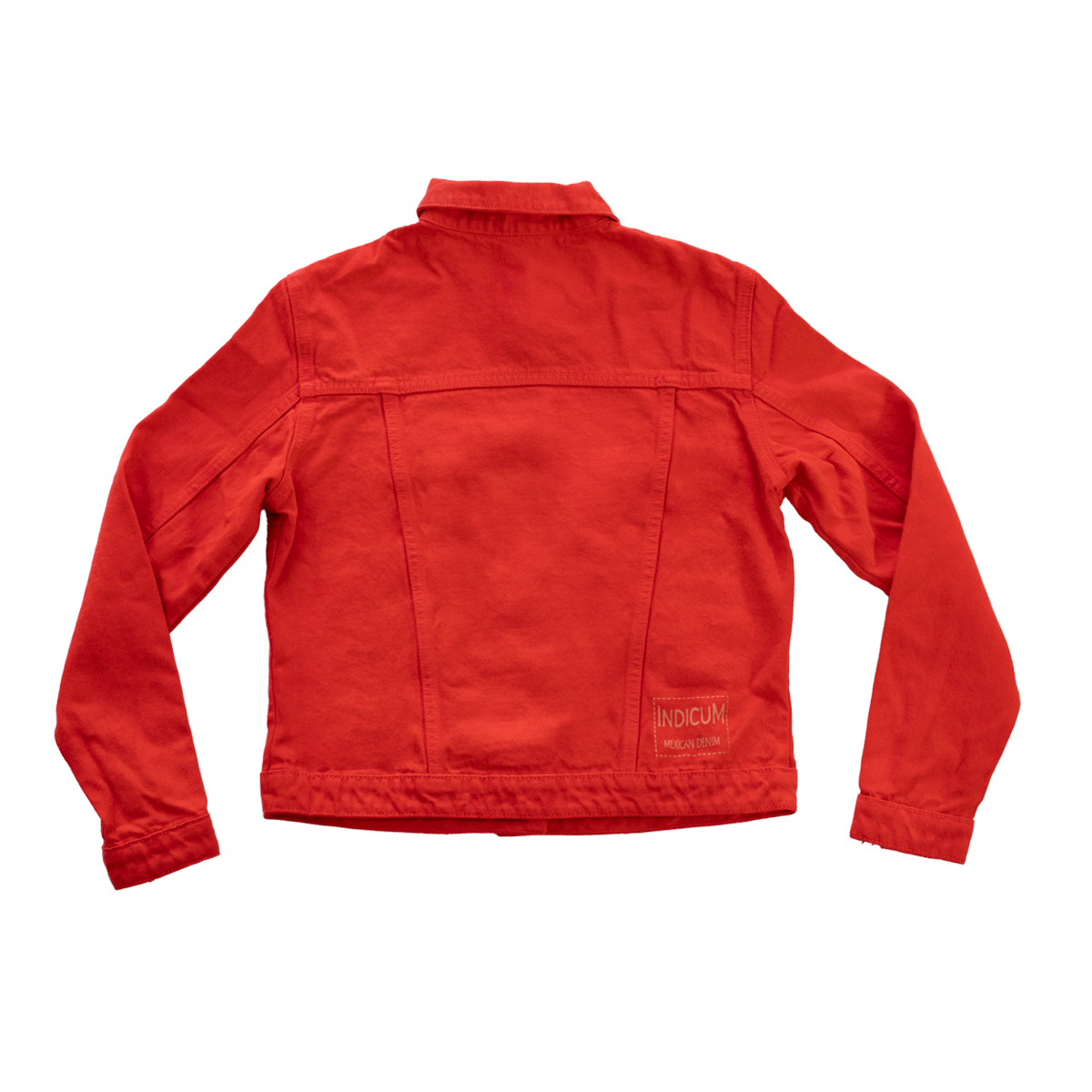 Foto 5 pulgar | Chamarra de Mezclilla Indicum Denim Roja para Mujer