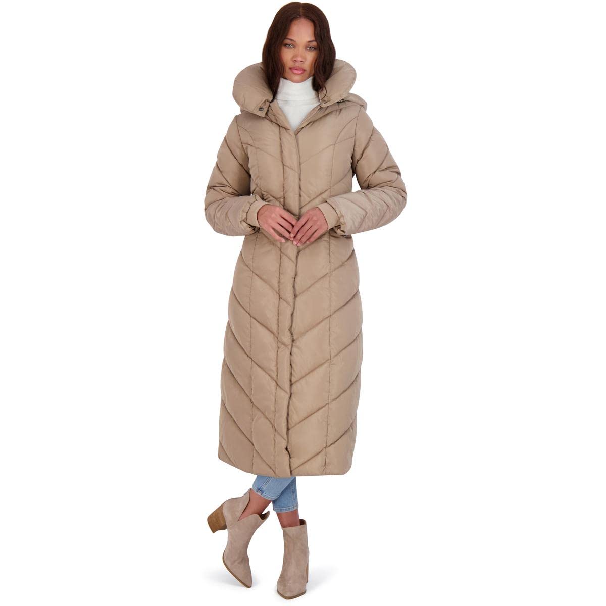 Foto 2 | Abrigo Acolchado Steve Madden Para Mujer, Champán, Invierno, Vegano - Venta Internacional.