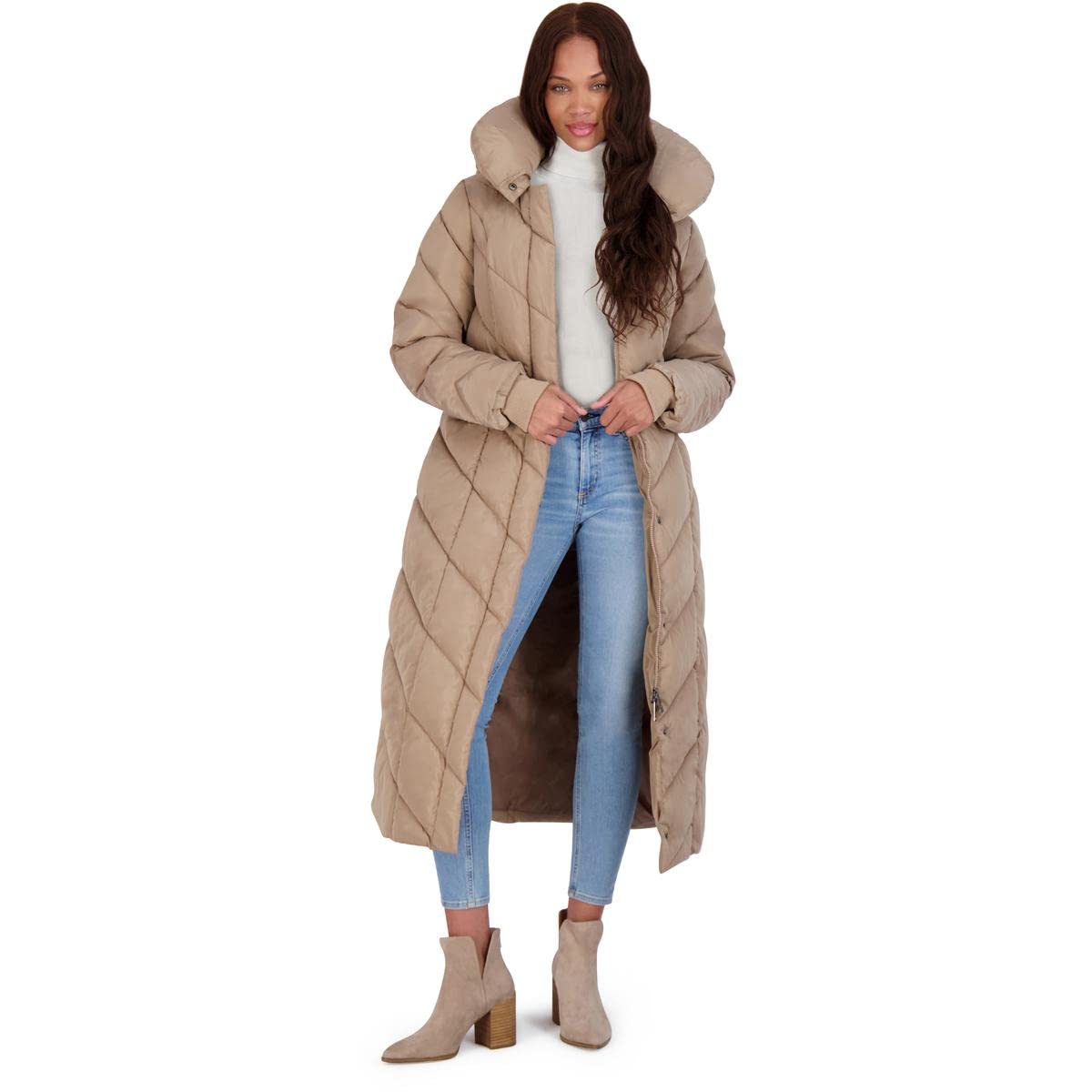 Foto 4 pulgar | Abrigo Acolchado Steve Madden Para Mujer, Champán, Invierno, Vegano - Venta Internacional.