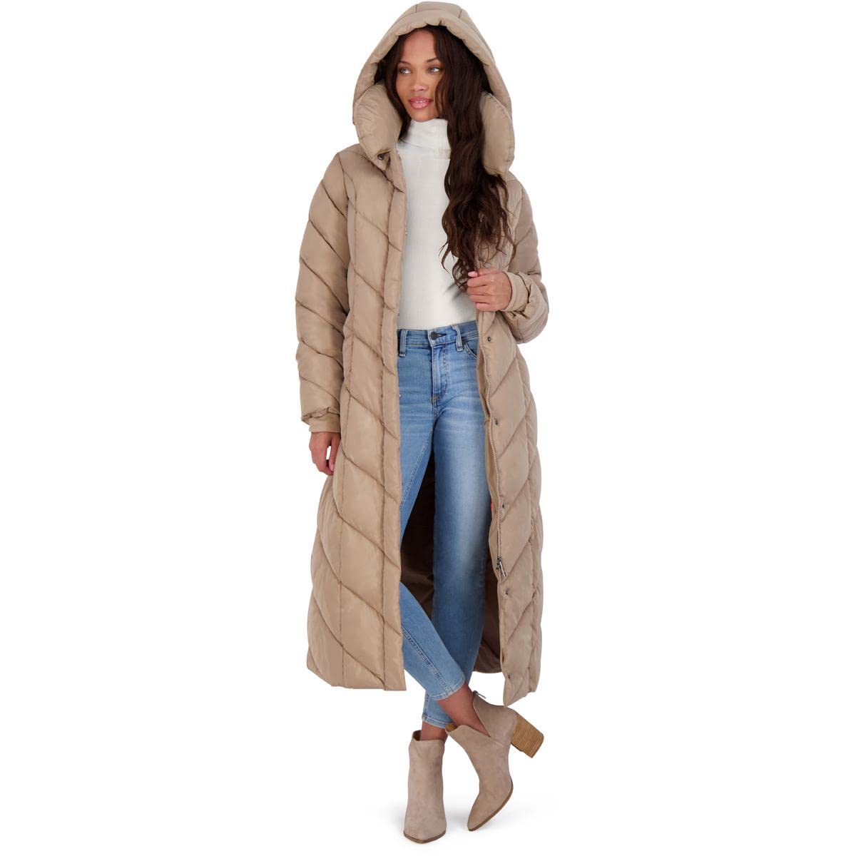 Foto 5 pulgar | Abrigo Acolchado Steve Madden Para Mujer, Champán, Invierno, Vegano - Venta Internacional.
