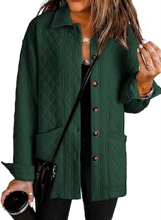 Foto 1 | Chaqueta Dokotoo De Manga Larga Acolchada De Gran Tamaño Para Mujer, Color Verde Xl - Venta Internacional.