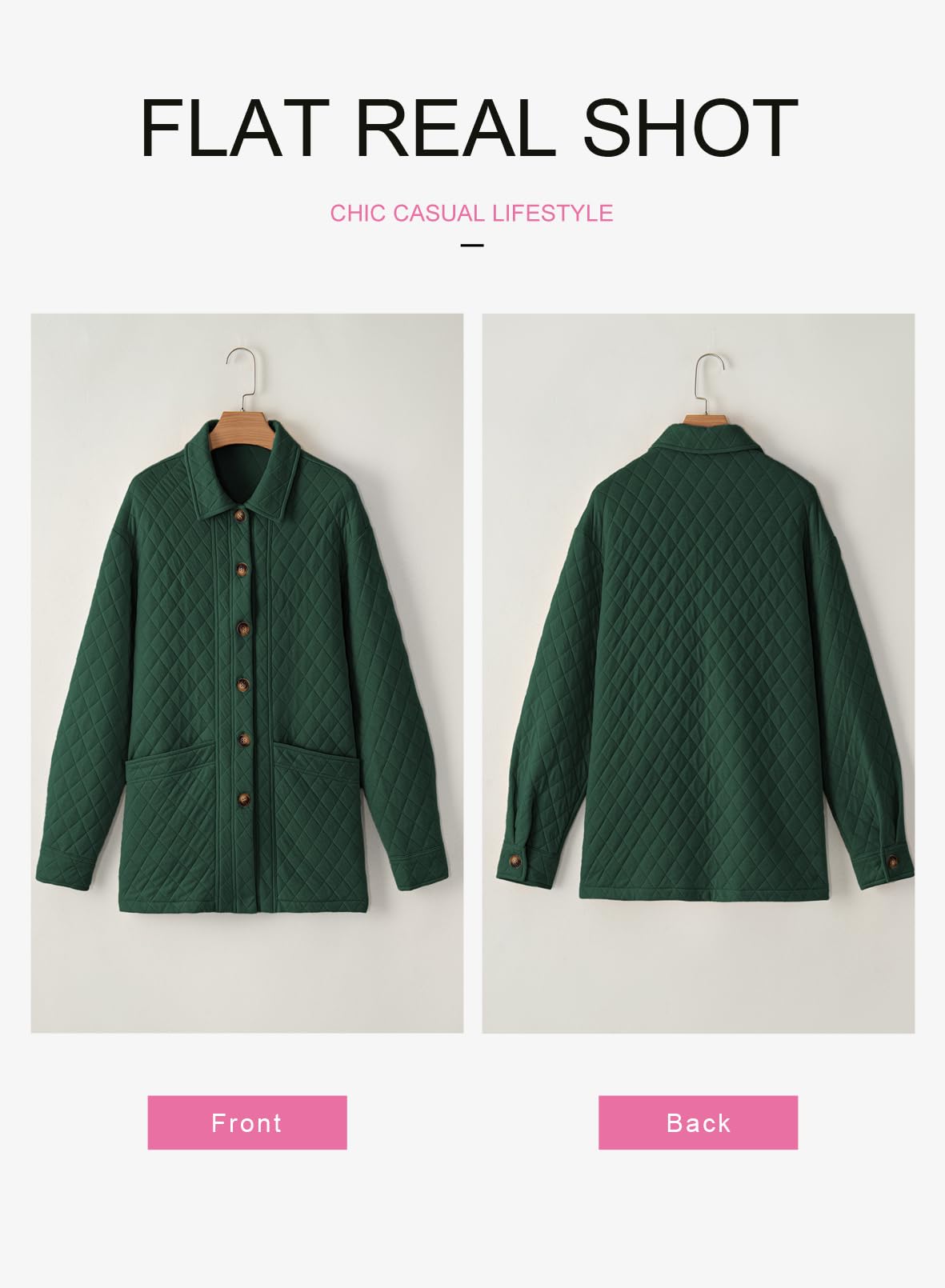 Foto 3 pulgar | Chaqueta Dokotoo De Manga Larga Acolchada De Gran Tamaño Para Mujer, Color Verde Xl - Venta Internacional.