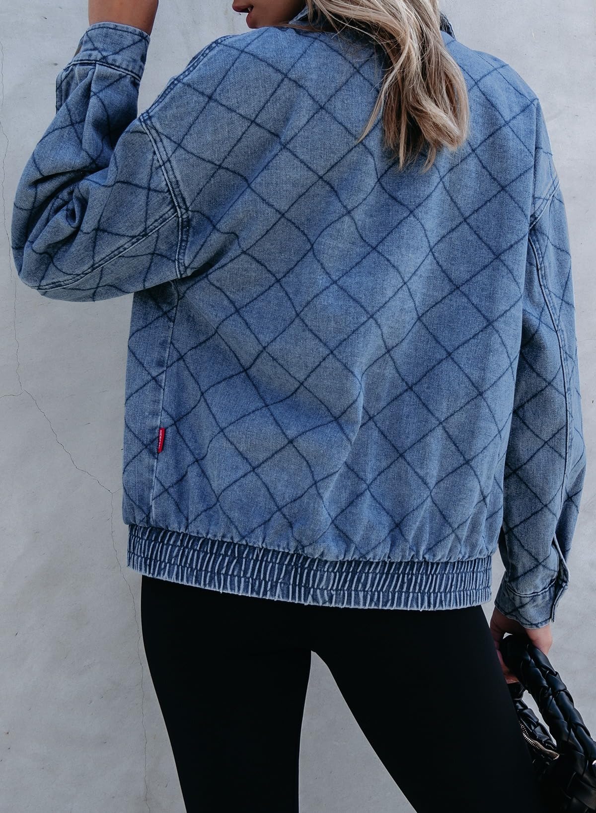 Foto 3 pulgar | Chaqueta Vaquera Sidefeel De Manga Larga Para Mujer, Color Azul Claro - Venta Internacional.