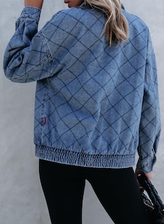 Foto 2 | Chaqueta Vaquera Sidefeel De Manga Larga Para Mujer, Color Azul Claro - Venta Internacional.