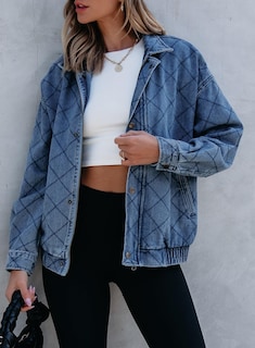 Foto 5 | Chaqueta Vaquera Sidefeel De Manga Larga Para Mujer, Color Azul Claro - Venta Internacional.