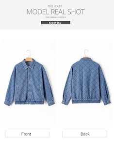 Foto 7 | Chaqueta Vaquera Sidefeel De Manga Larga Para Mujer, Color Azul Claro - Venta Internacional.