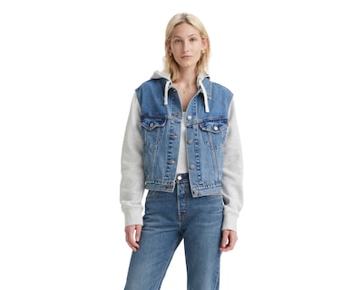 Foto 1 | Chamarra Trucker De Mezclilla Hybrid Comp A8758-0001 Mujer Negro Levi’s