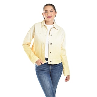 Foto 1 | Chamarra Denim Con Degradado Roman Fahion /juvenil, 19941 (amarillo) Amarillo
