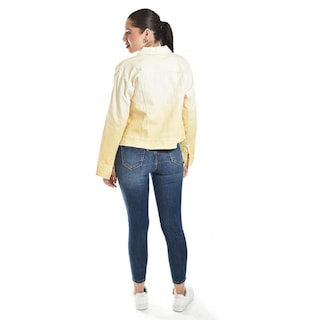 Foto 3 | Chamarra Denim Con Degradado Roman Fahion /juvenil, 19941 (amarillo) Amarillo