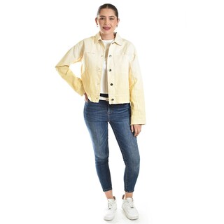 Foto 5 | Chamarra Denim Con Degradado Roman Fahion /juvenil, 19941 (amarillo) Amarillo