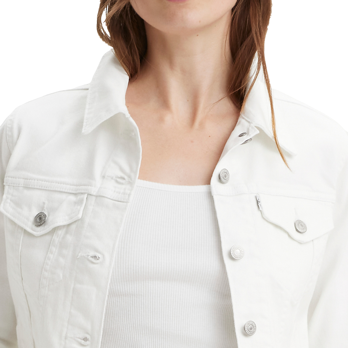 Foto 3 pulgar | Chamarra Levi's Blanca para Mujer