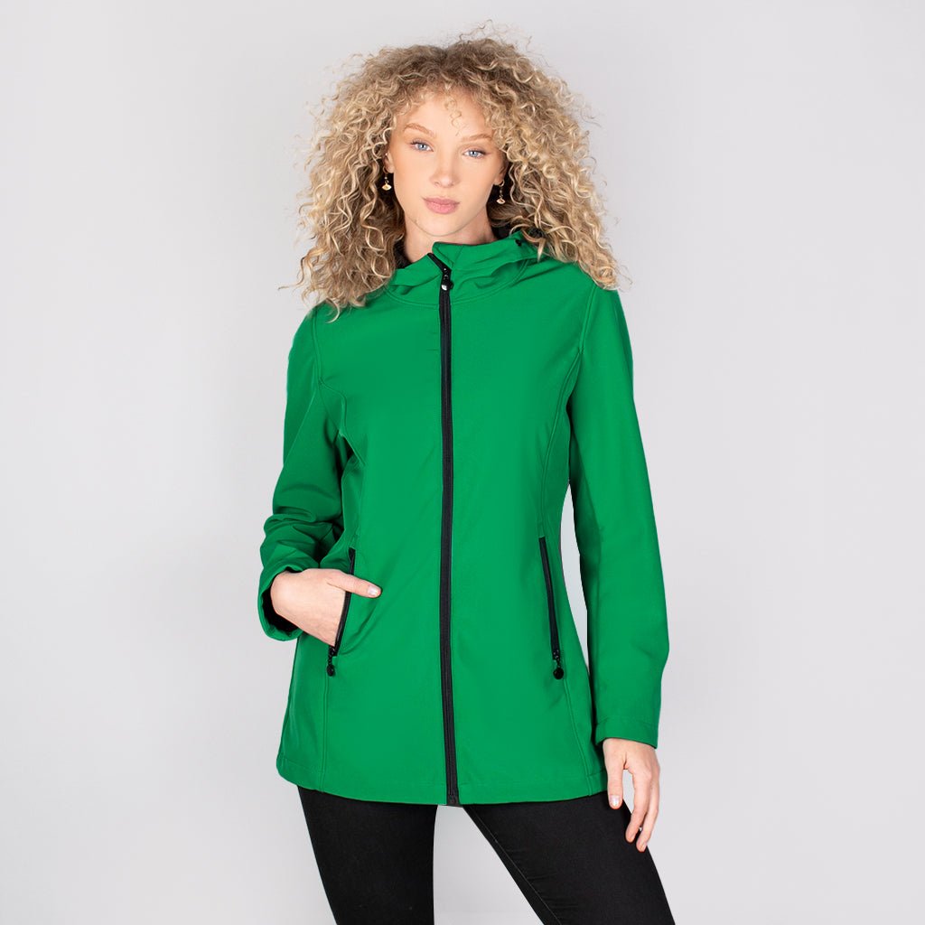Foto 2 pulgar | Chamarra Greenlander Softshell  Impermeable Entallada Y Con Capucha Para Mujer