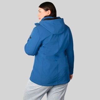 Foto 4 | Chamarra Greenlander Softshell Azul Impermeable Entallada Y Con Capucha Tallas Extra Para Mujer