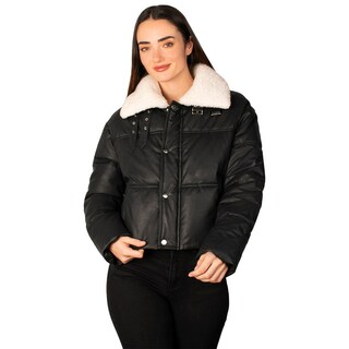 Foto 1 | Chamarra Greenlander Vinil Cuello Peluche Para Mujer