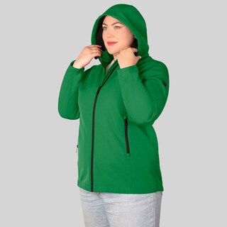 Foto 3 | Chamarra Greenlander Softshell Impermeable Entallada Y Con Capucha Tallas Extra Para Mujer