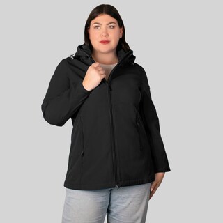 Foto 1 | Chamarra Greenlander Softshell Impermeable Entallada Y Con Capucha Tallas Extra Para Mujer