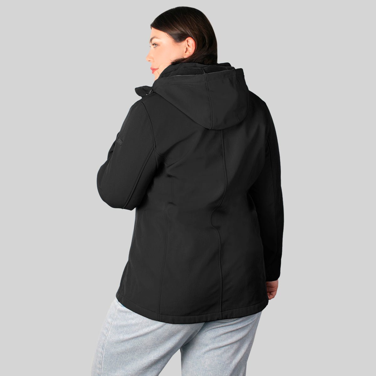 Foto 4 | Chamarra Greenlander Softshell Impermeable Entallada Y Con Capucha Tallas Extra Para Mujer