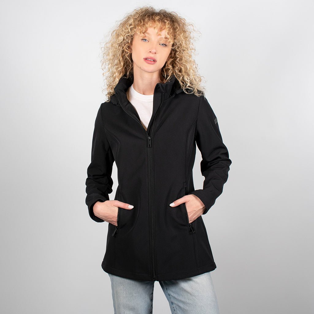 Foto 2 pulgar | Chamarra Greenlander Softshell  Impermeable Entallada Y Con Capucha Para Mujer