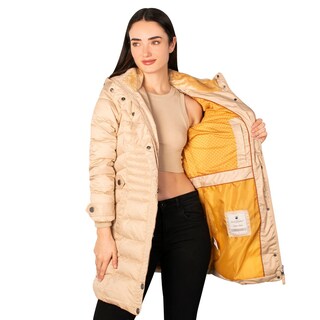 Foto 2 | Chamarra Greenlander Capitonada Con Gorro Desmontable Para Mujer