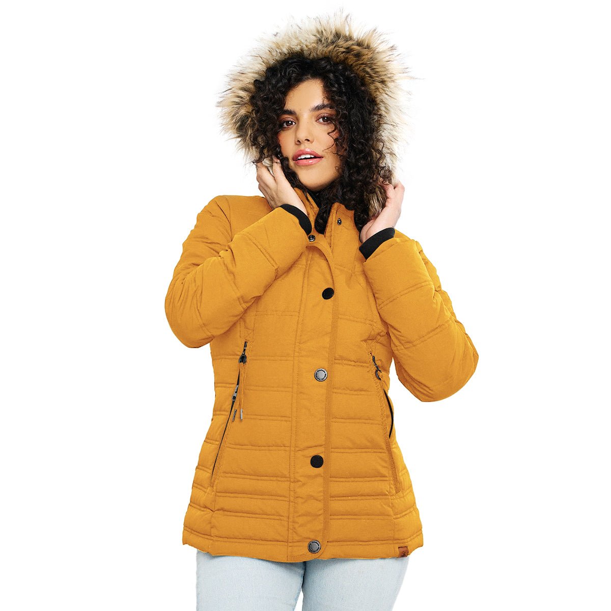 Foto 2 pulgar | Chamarra Greenlander Capitonada Con Gorro Desmontable Para Mujer