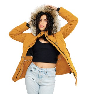 Foto 2 | Chamarra Greenlander Capitonada Con Gorro Desmontable Para Mujer
