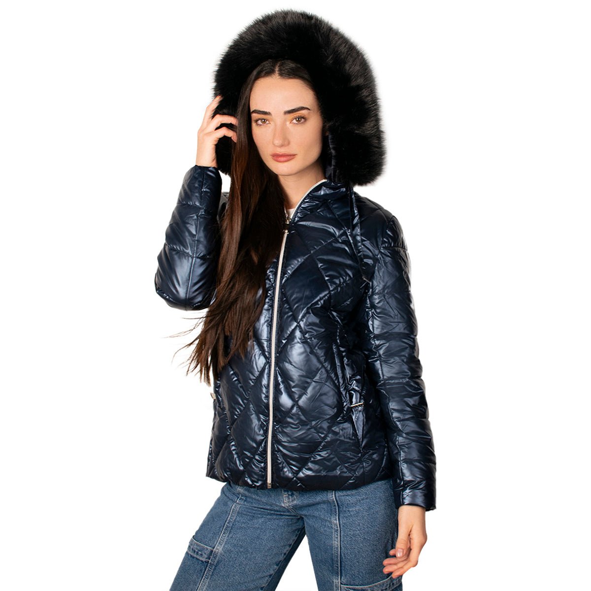 Foto 3 pulgar | Chamarra Greenlander Con Gorro Capitonada Para Mujer