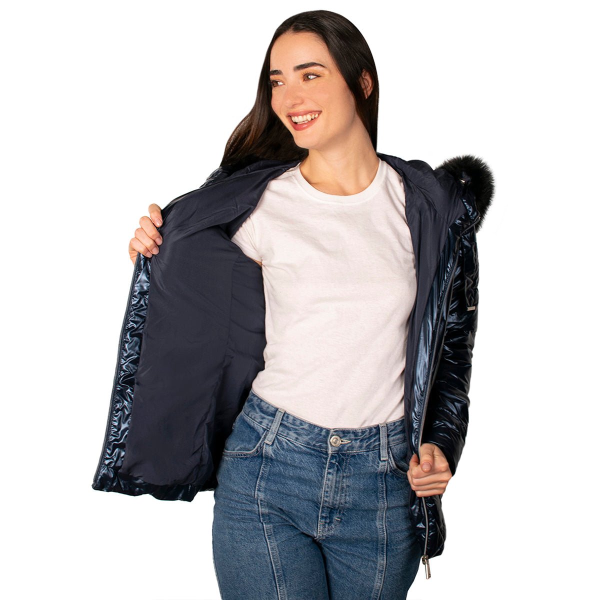 Foto 4 pulgar | Chamarra Greenlander Con Gorro Capitonada Para Mujer
