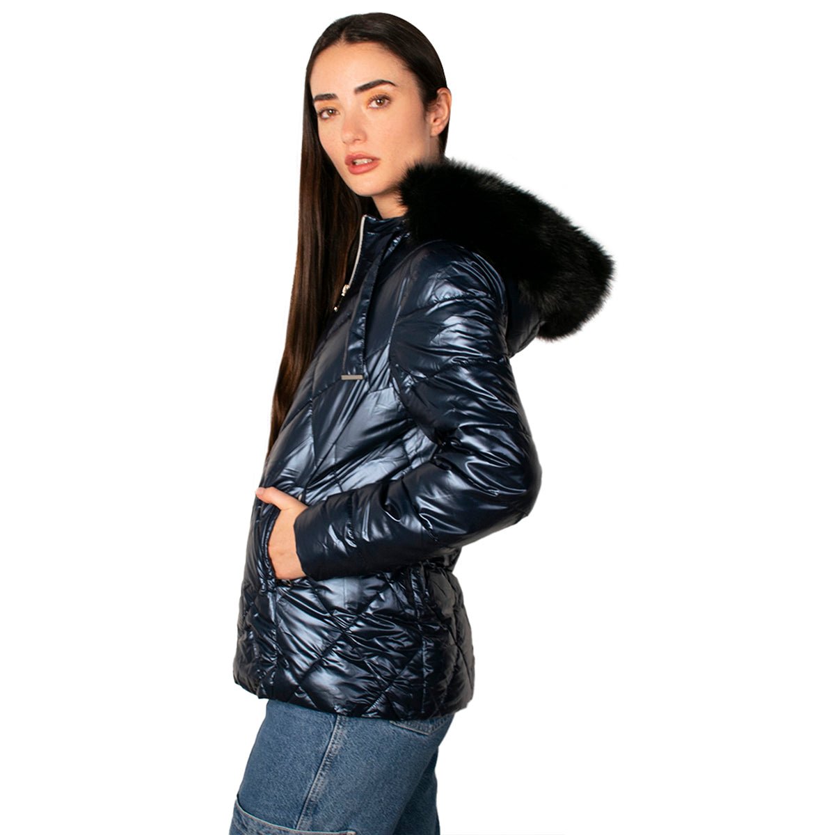 Foto 5 pulgar | Chamarra Greenlander Con Gorro Capitonada Para Mujer