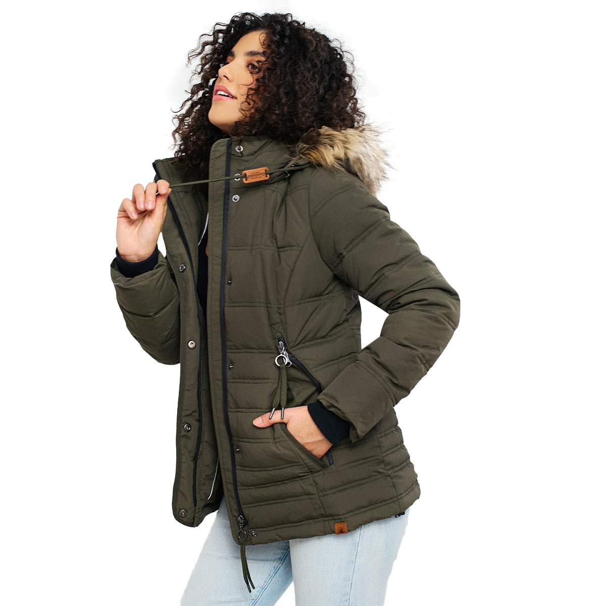 Foto 4 pulgar | Chamarra Greenlander Capitonada Con Gorro Desmontable Para Mujer