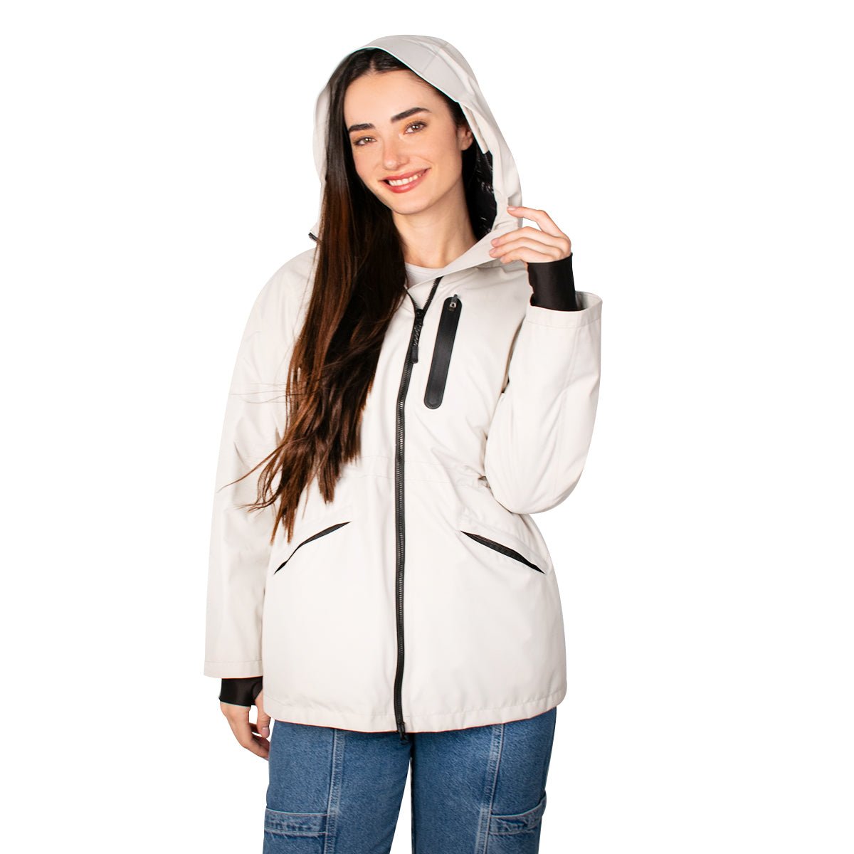 Foto 6 pulgar | Chamarra Greenlander De Pluma Con Gorro Entallada Para Mujer