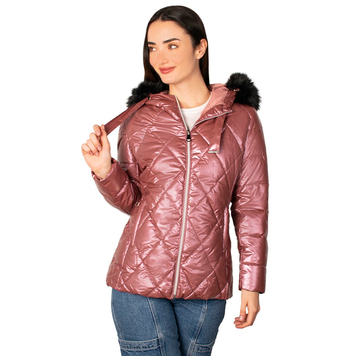 Foto 2 pulgar | Chamarra Greenlander Con Gorro Capitonada Para Mujer