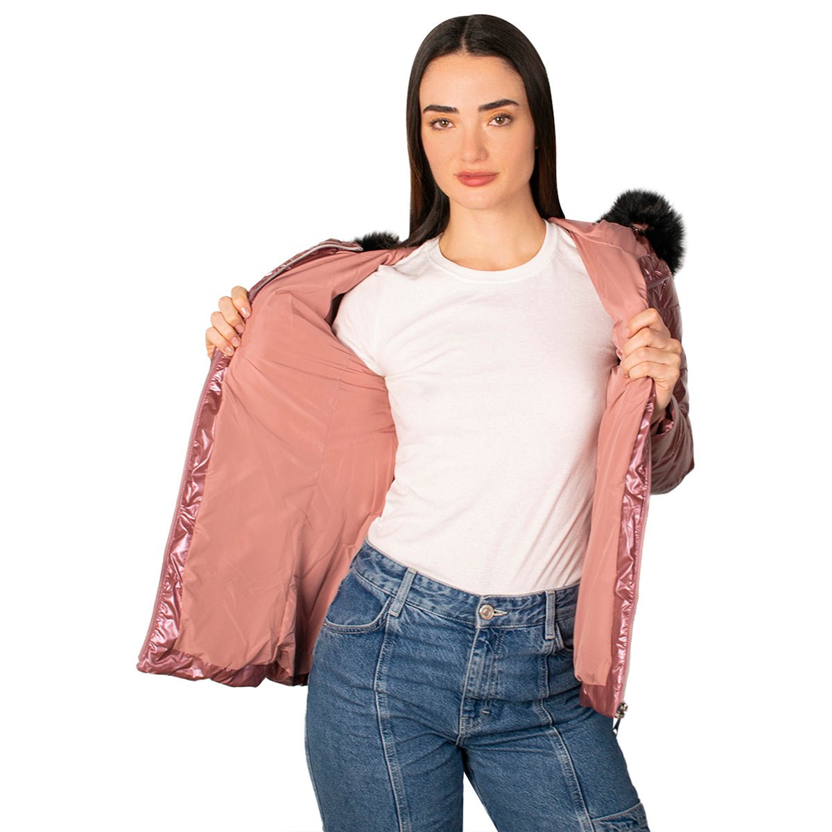 Foto 4 pulgar | Chamarra Greenlander Con Gorro Capitonada Para Mujer