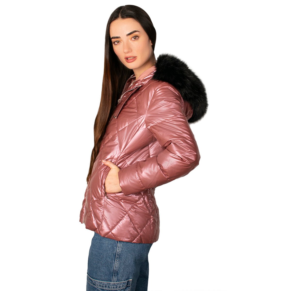 Foto 4 | Chamarra Greenlander Con Gorro Capitonada Para Mujer