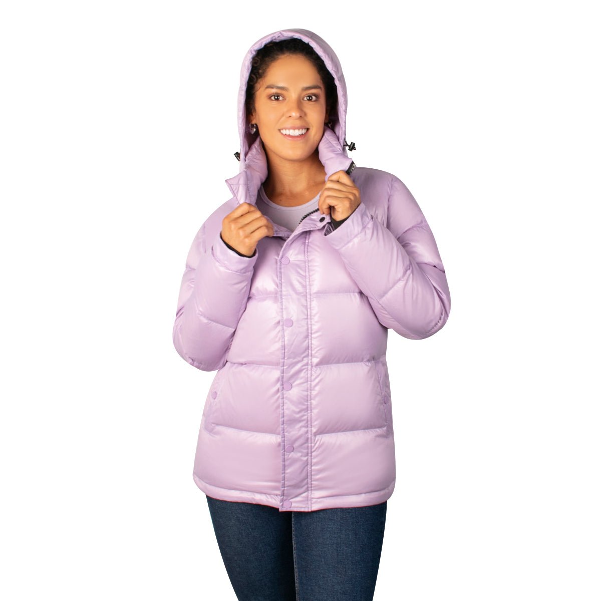 Foto 4 pulgar | Chamarra Greenlander Capitonada De Pluma Brillante Para Mujer
