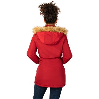 Foto 5 | Chamarra Greenlander Con Cintura Ajustable Y Gorro De Peluche Doble Vista Para Mujer