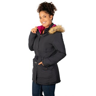 Foto 3 | Chamarra Greenlander Con Cintura Ajustable Y Gorro De Peluche Doble Vista Para Mujer