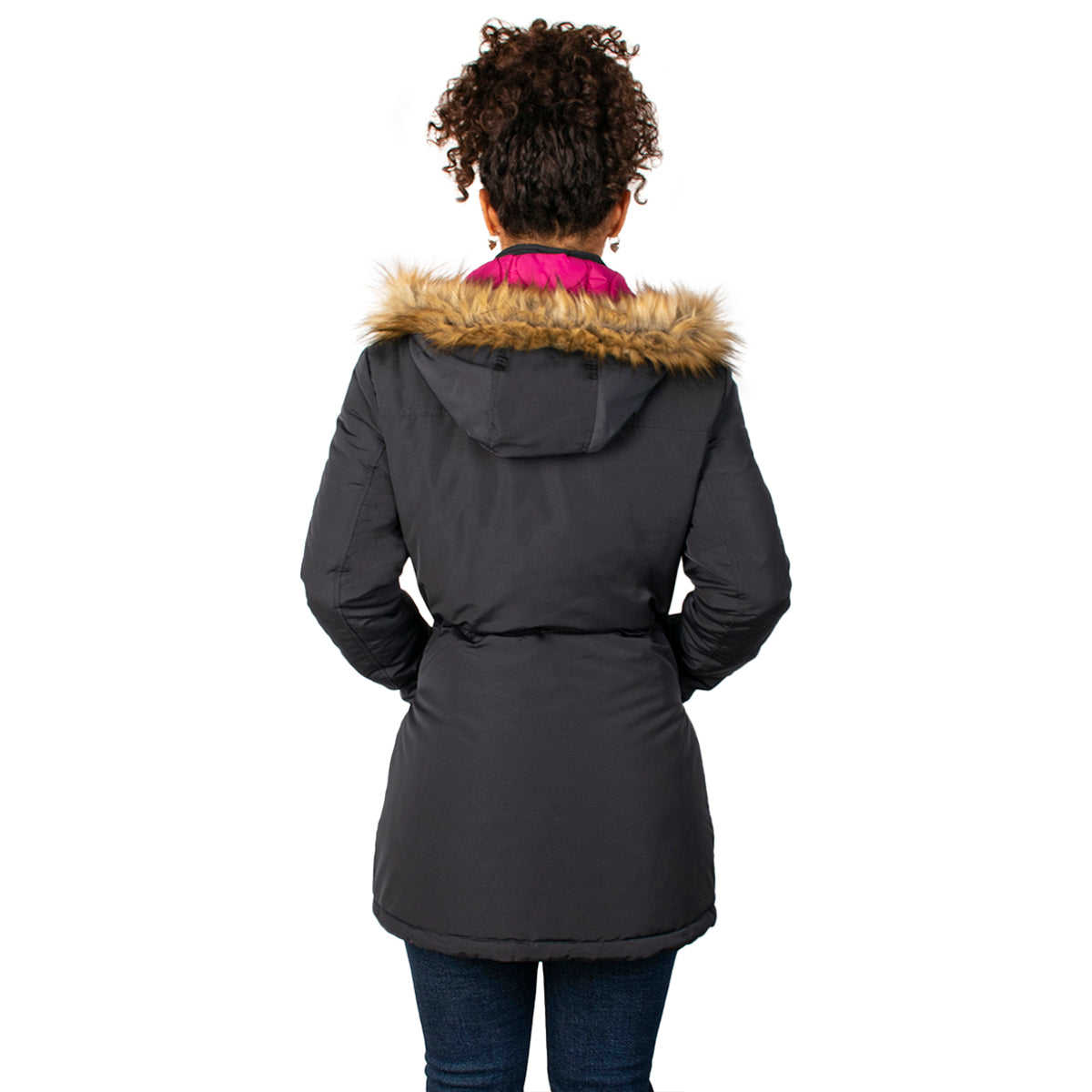 Foto 6 pulgar | Chamarra Greenlander Con Cintura Ajustable Y Gorro De Peluche Doble Vista Para Mujer