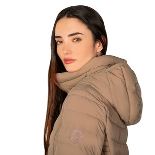 Foto 5 | Chamarra Greenlander Larga Tipo Plumón Con Cuello Alto Para Mujer