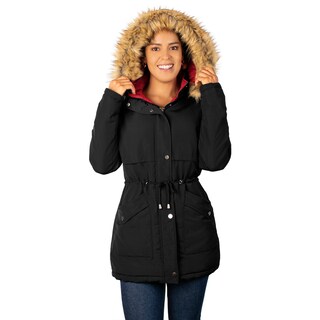 Foto 4 | Chamarra Greenlander Con Cintura Ajustable Y Gorro De Peluche Doble Vista Para Mujer